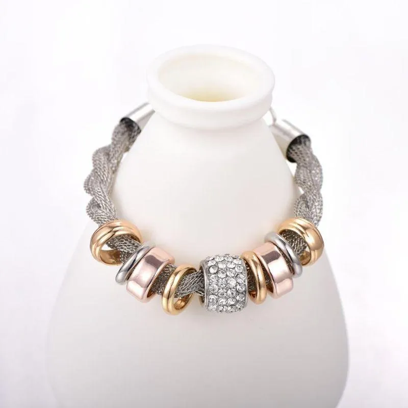 Entwined Metal Bracelet Trio - 3pc Set