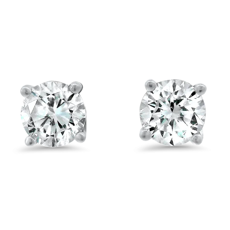 Estate 4-Prong Diamond Studs - 0.70ctw