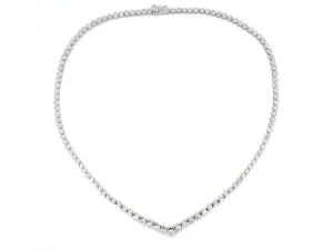 Eternity Diamond Necklace In Platinum