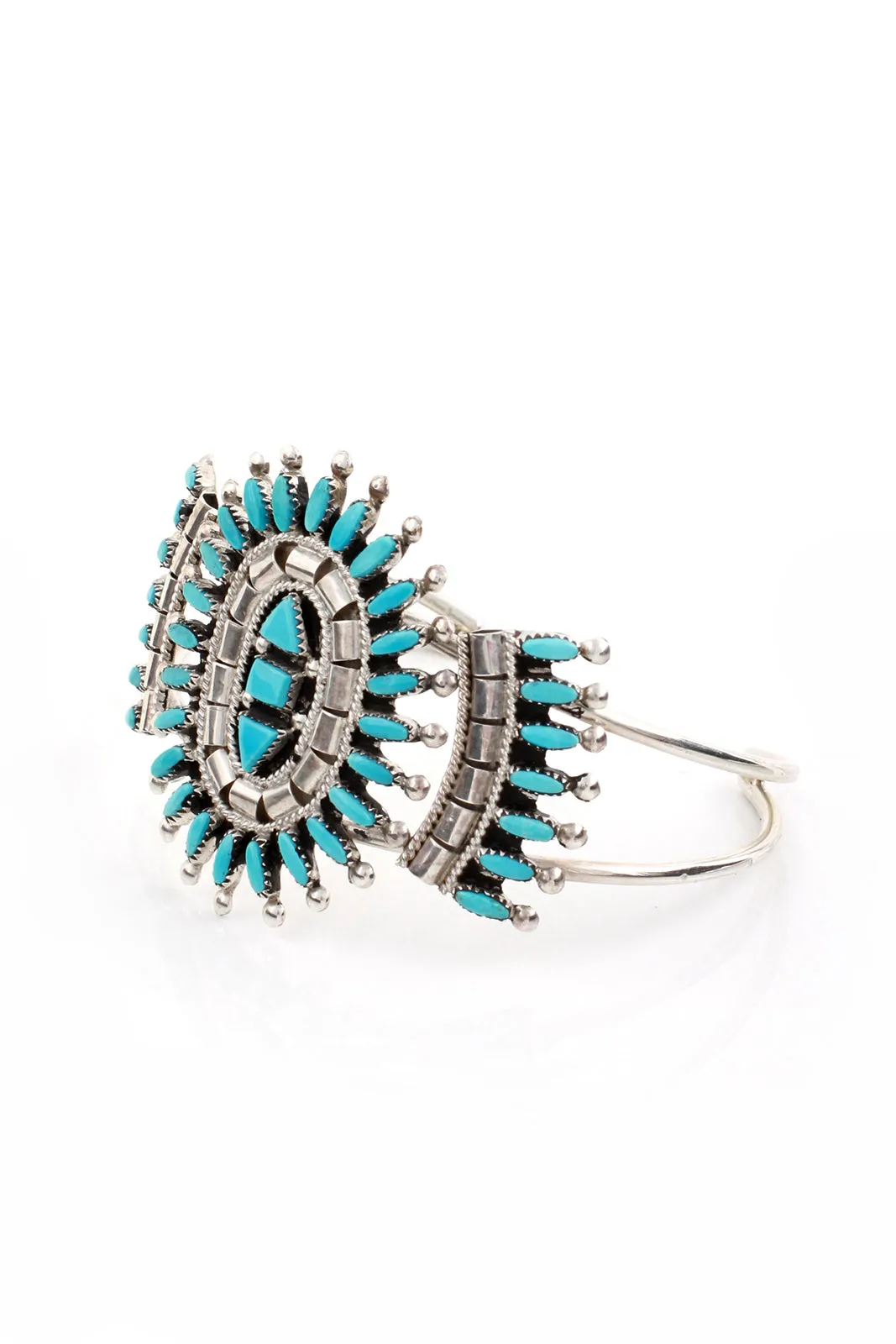 Eugene Hustito Zuni Turquoise Needlepoint Bracelet