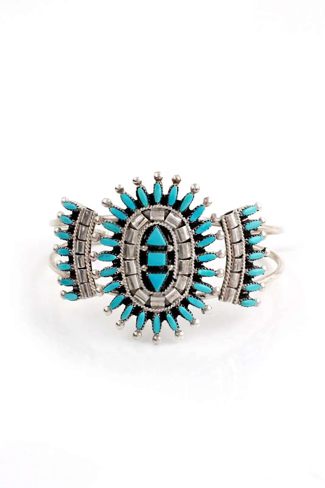 Eugene Hustito Zuni Turquoise Needlepoint Bracelet