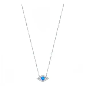 Evil Eye Opal Sparkle Necklace (Available in 2 Colors)