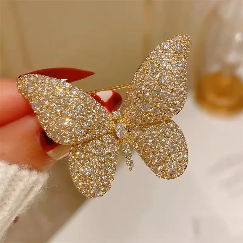 Exquisite Purple Lavender Brooch Women'S Brooches Crystal Rhinestone Bouquet Pins Clothing Coat Luxury Jewelry Girl Gift