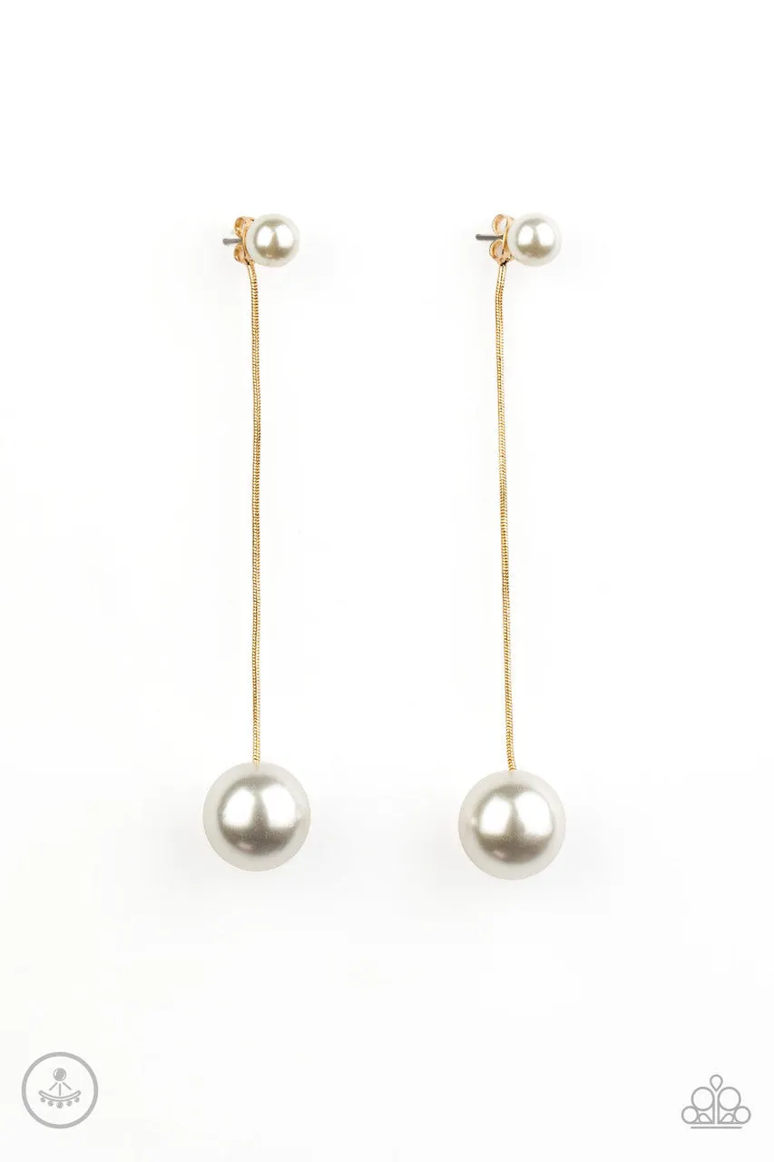 Extended Elegance Gold Paparazzi Earrings