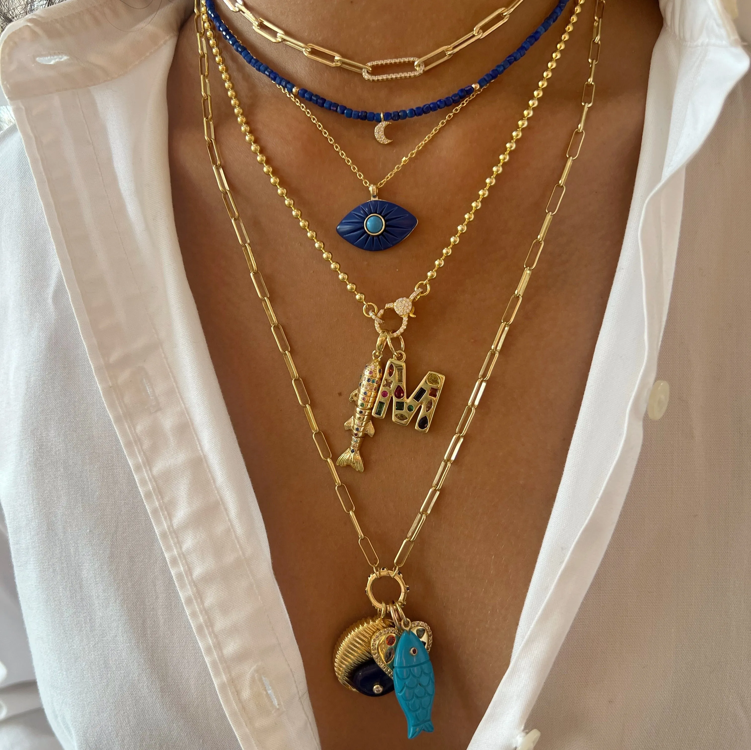 Eye Necklace Turquoise Center