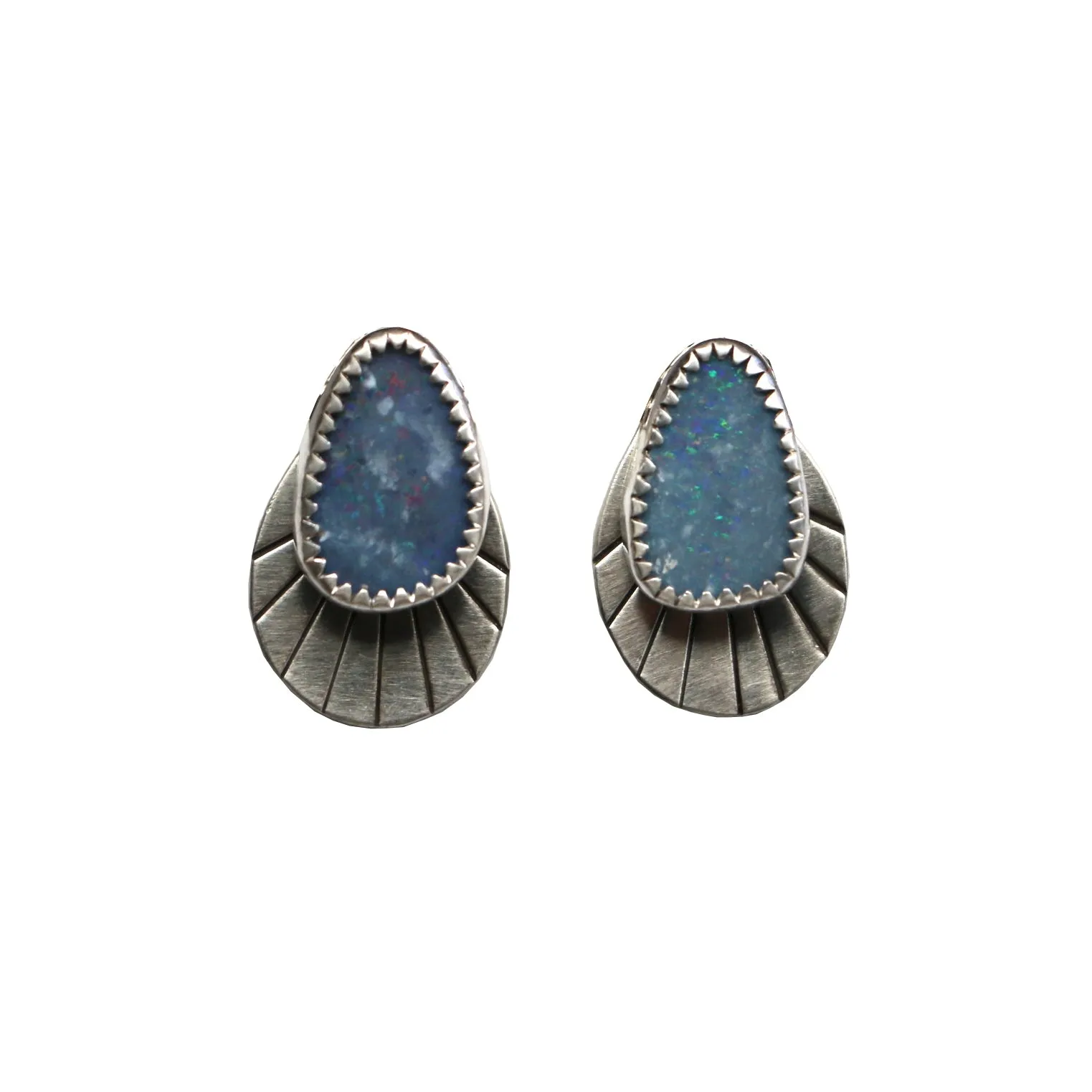 Fan Jacket Studs - Australian Opal