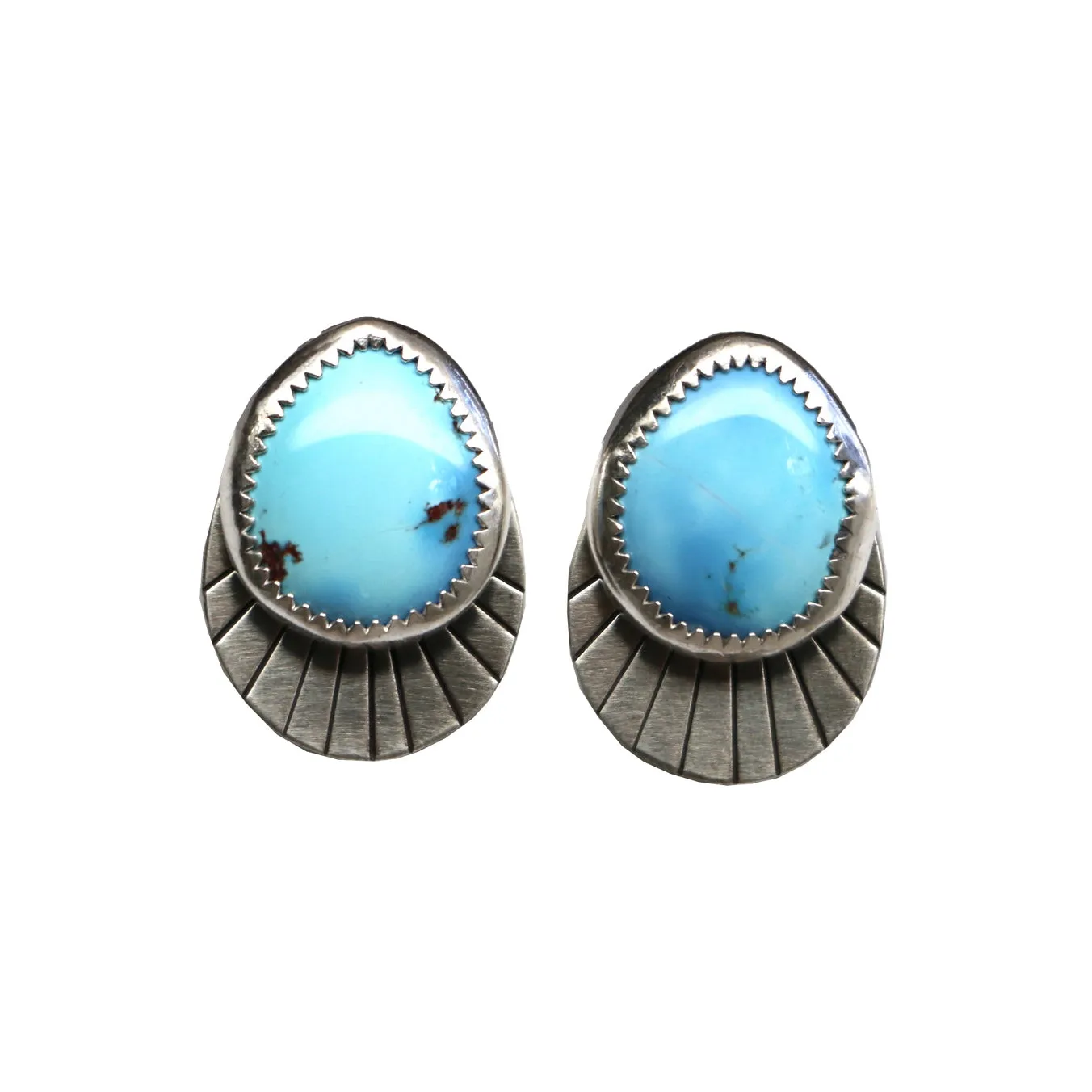 Fan Jacket Studs - Golden Hills Turquoise