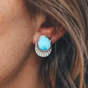 Fan Jacket Studs - Golden Hills Turquoise