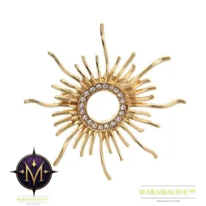 Fashion Crystal Sun Broche For Women Sunflower Brooches Pins Cristal Perla Brochase Voor Vrouwen Jewelry Dropshipping