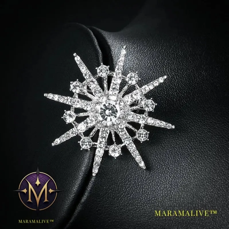 Fashion Crystal Sun Broche For Women Sunflower Brooches Pins Cristal Perla Brochase Voor Vrouwen Jewelry Dropshipping
