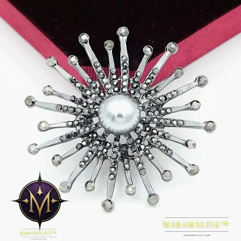 Fashion Crystal Sun Broche For Women Sunflower Brooches Pins Cristal Perla Brochase Voor Vrouwen Jewelry Dropshipping