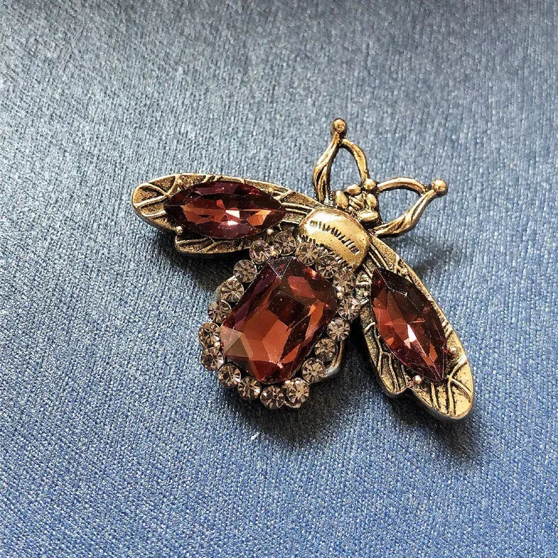Fashion Women Enamel Bee Brooch Pin Vintage Metal Insect Creative Jewelry Accessories Drop Oil Broooches Pins Badges For Lady