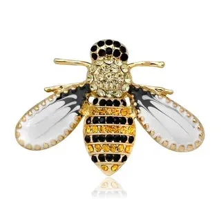 Fashion Women Enamel Bee Brooch Pin Vintage Metal Insect Creative Jewelry Accessories Drop Oil Broooches Pins Badges For Lady