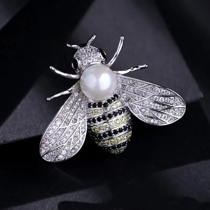 Fashion Women Enamel Bee Brooch Pin Vintage Metal Insect Creative Jewelry Accessories Drop Oil Broooches Pins Badges For Lady
