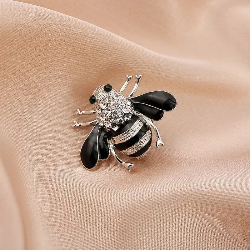 Fashion Women Enamel Bee Brooch Pin Vintage Metal Insect Creative Jewelry Accessories Drop Oil Broooches Pins Badges For Lady