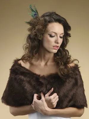 Faux Fur Mink Bridal Wrap - SOLD OUT