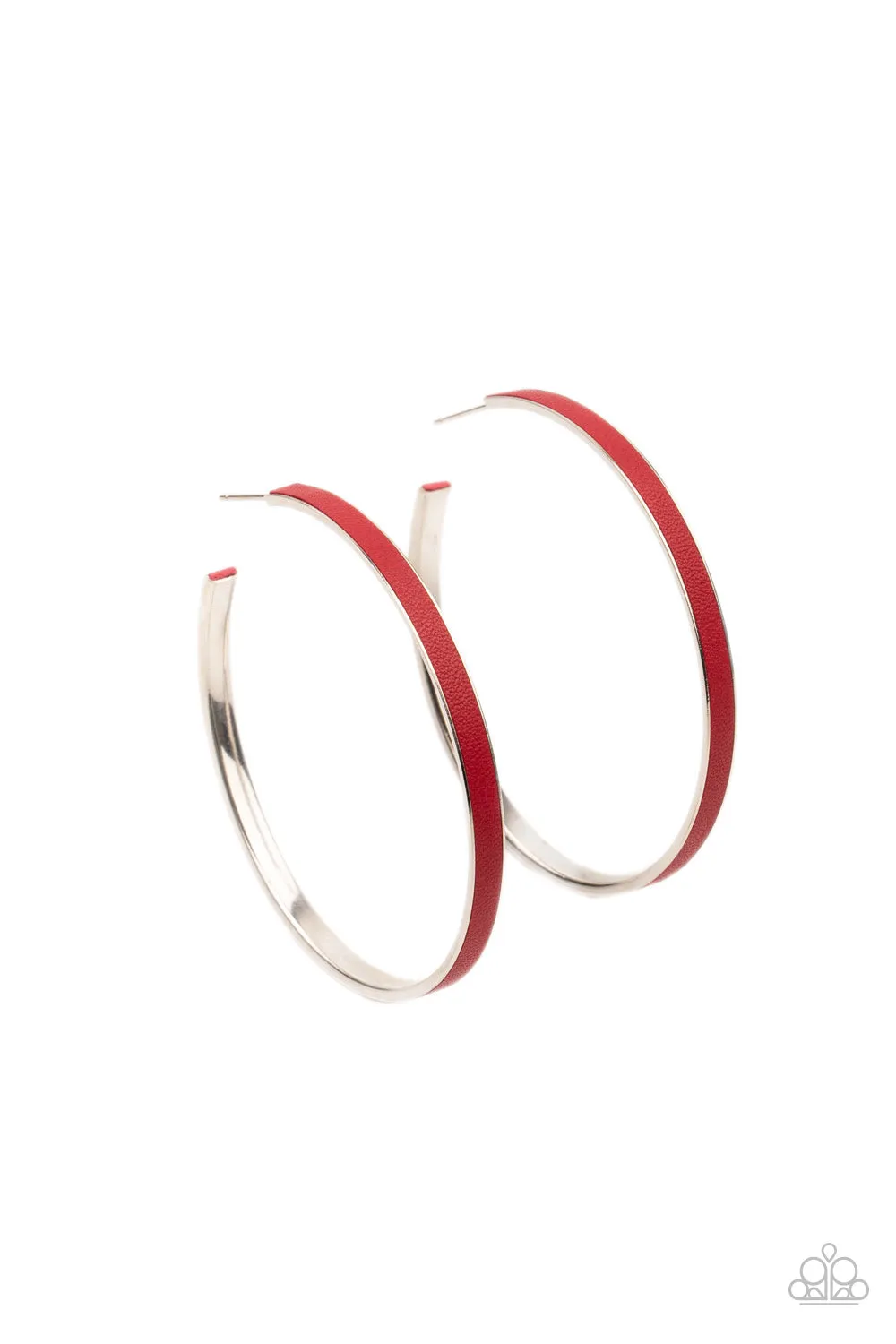 Fearless Flavor Red Hoop Earrings Paparazzi