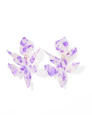 Flora Earrings - Purple Frost