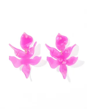 Flora Statement Earrings - Orchid Purple