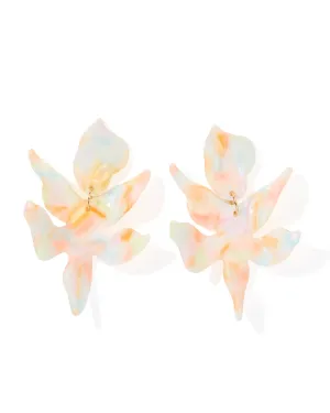 Flora Statement Earrings - Rainbow Sherbert