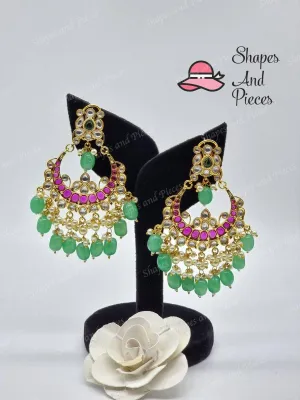 Floral Crescent Earrings