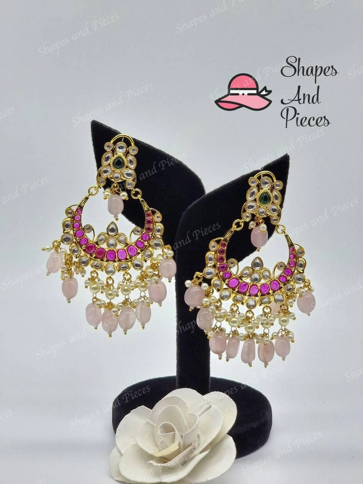 Floral Crescent Earrings