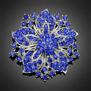 Flower Rhinestone Brooch