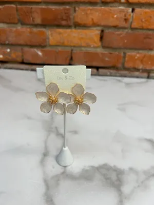 Flower Statement Post Earrings