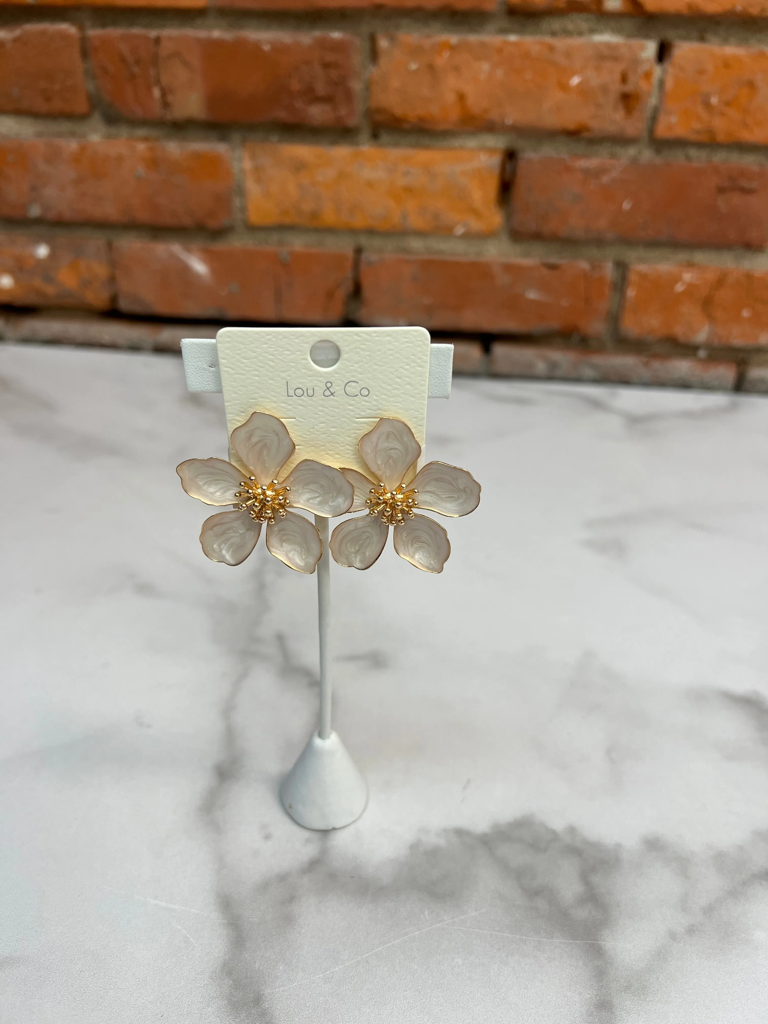 Flower Statement Post Earrings