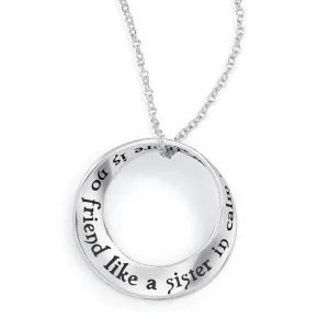 For There Is No Friend Like A Sister In Calm Or Stormy Weather - Christina Rossetti Necklace
