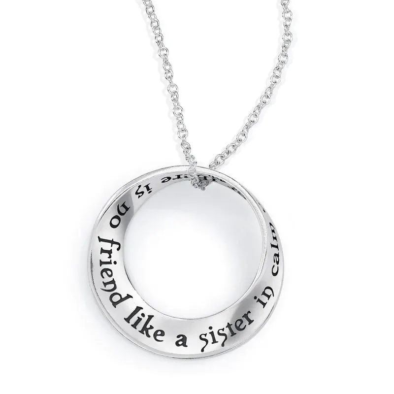 For There Is No Friend Like A Sister In Calm Or Stormy Weather - Christina Rossetti Necklace