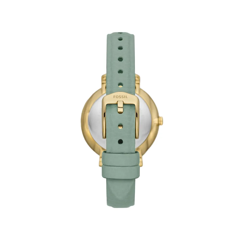 Fossil JacquelineWomen's Sun Moon Multifunction Green Eco Leather Watch