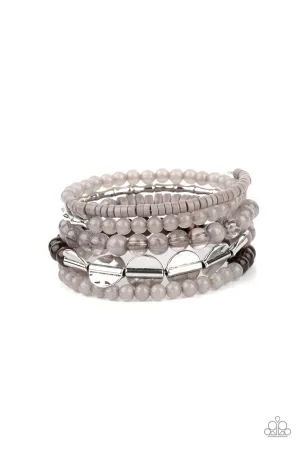 Free-Spirited Spiral Silver Paparazzi Bracelet