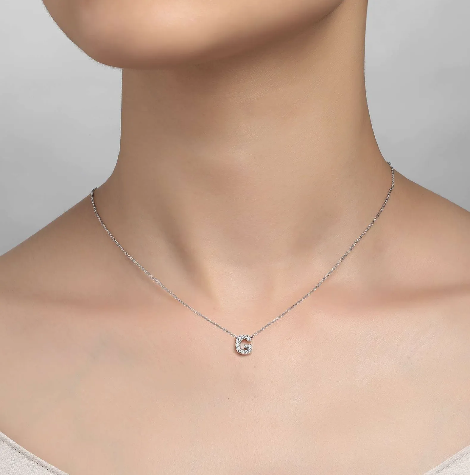 G Initial Silver Necklace
