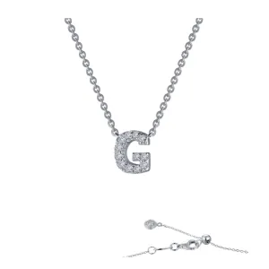 G Initial Silver Necklace
