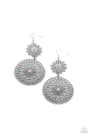 Garden Mantra Pink Paparazzi Earrings