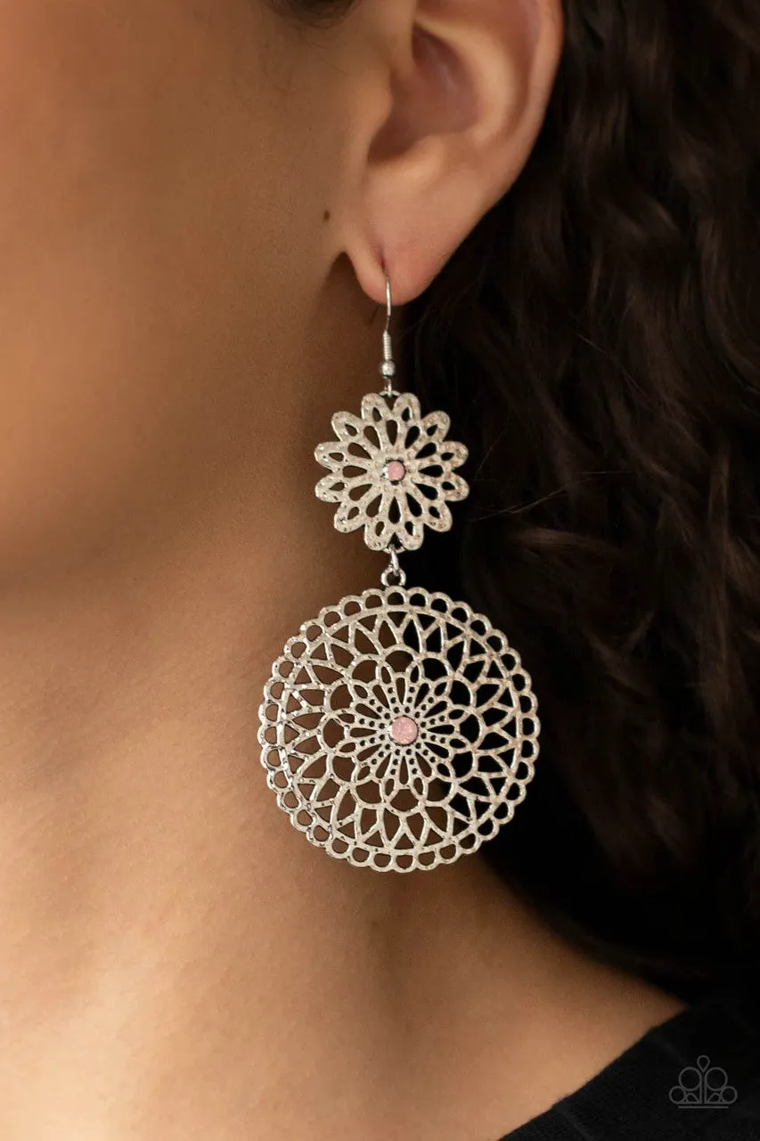 Garden Mantra Pink Paparazzi Earrings
