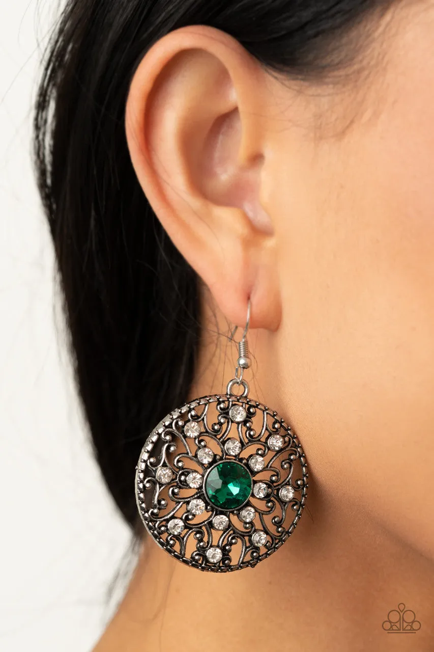 GLOW Your True Colors Green Paparazzi Earrings