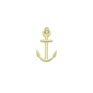 Gold Anchor Charm Pendant, Sku#LK1151
