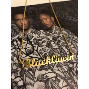 Gold Black Queen Necklace