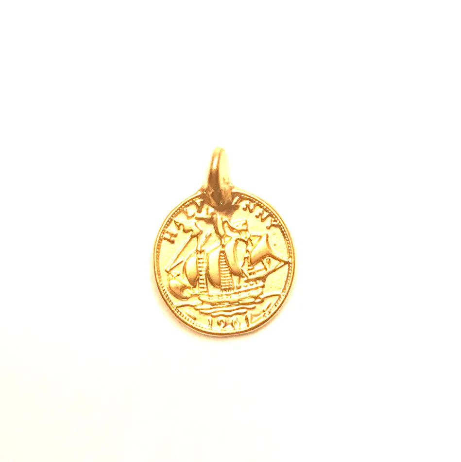 Gold Coin Medallion Necklace