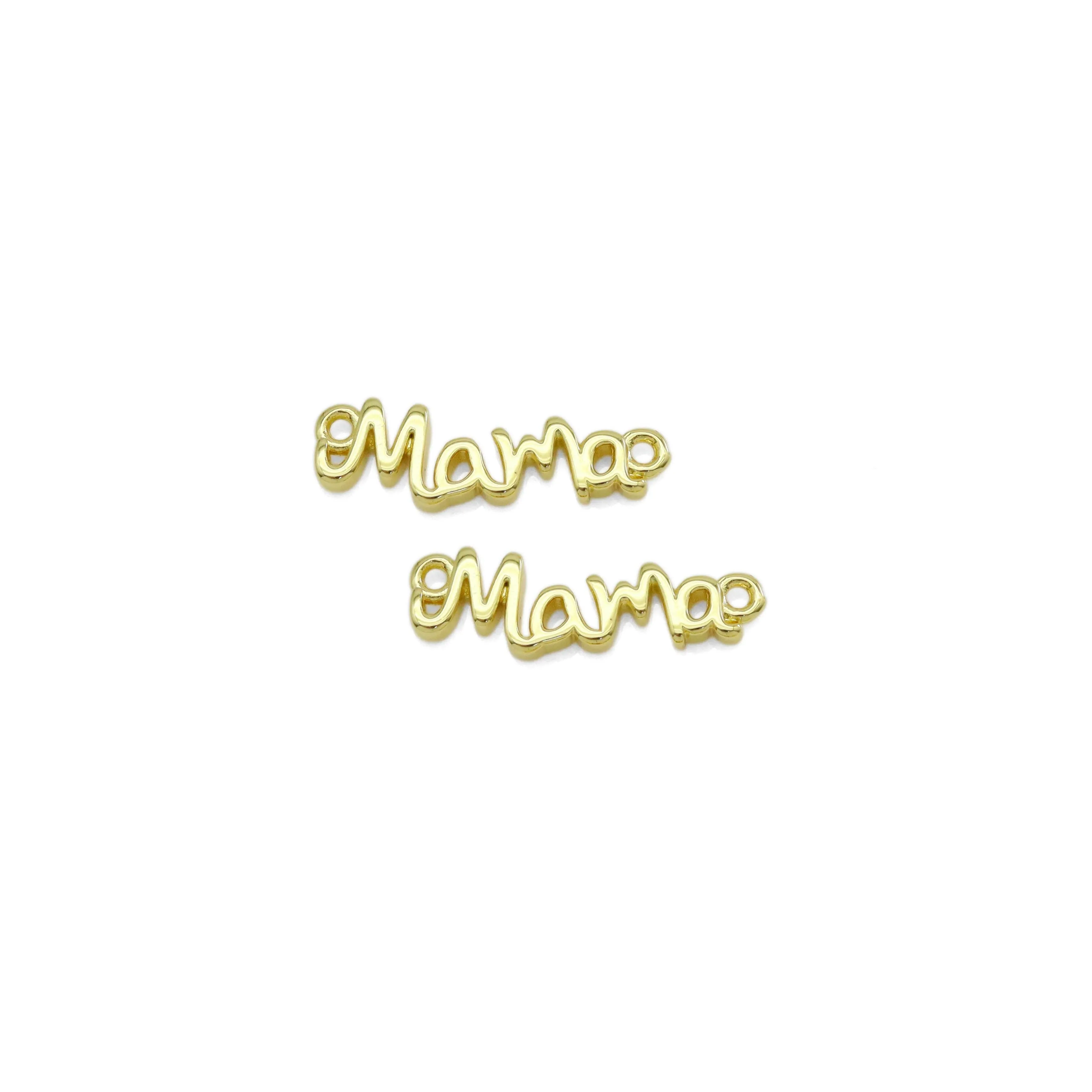 Gold Mama Word Connector charm Mother's Day Charm, Sku#LX443