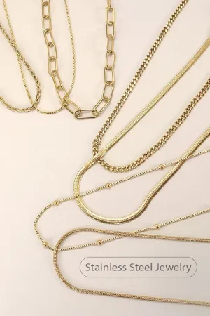 Gold Stainless Steel Chain Necklaces