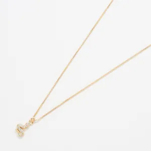 Gold Tiny Pave Snake Necklace
