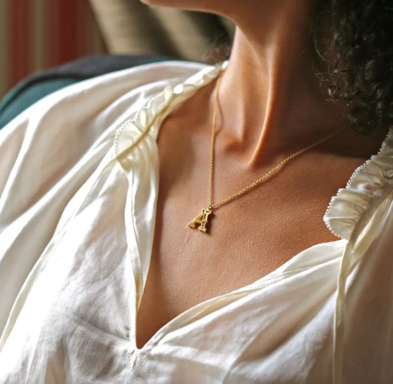 Gothic Initial Pendant