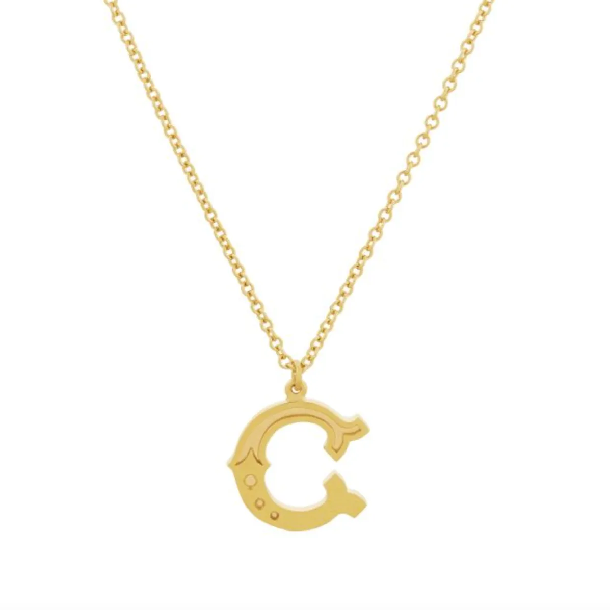 Gothic Initial Pendant