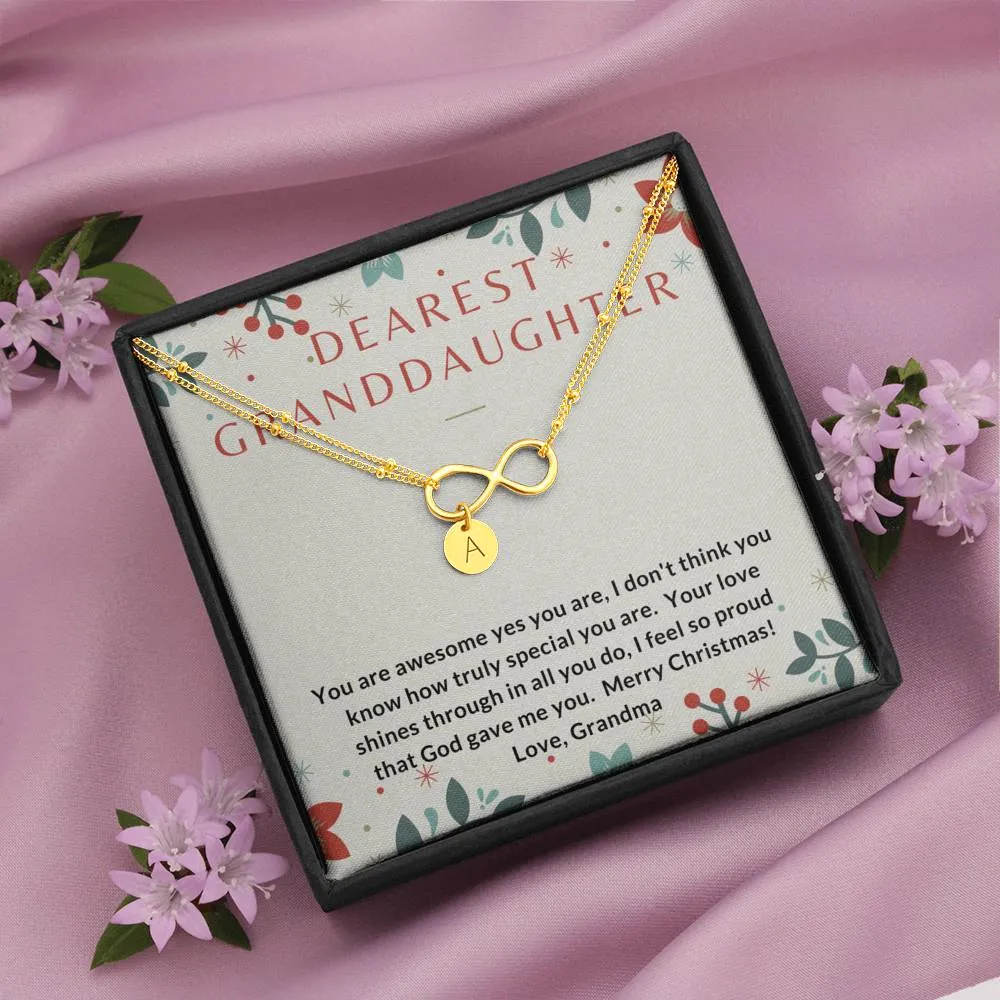 Granddaughter, Your love shines through-Infinity Bracelet