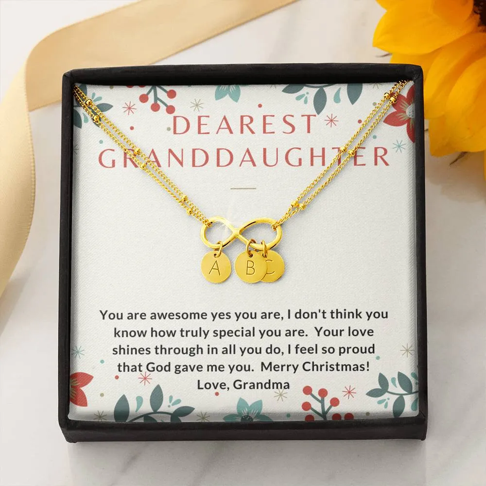 Granddaughter, Your love shines through-Infinity Bracelet