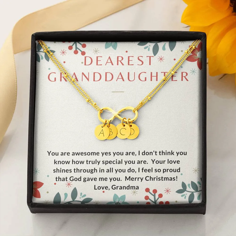 Granddaughter, Your love shines through-Infinity Bracelet