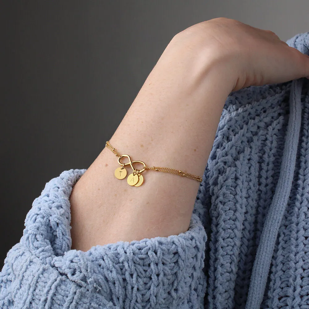 Granddaughter, Your love shines through-Infinity Bracelet